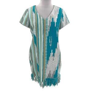 Vilagallo western tapestry fringe dress sz 42